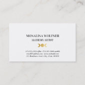 Moderne Faux Gold Foil Moon Phase Eenvoudig Visitekaartje (Achterkant)