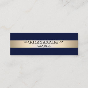 Moderne Faux Gold Foil striped Mini Visitekaartje