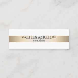 Moderne Faux Gold Foil striped Mini Visitekaartje