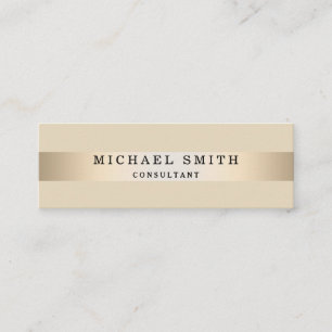 Moderne Faux Gold Foil striped Mini Visitekaartje
