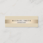 Moderne Faux Gold Foil striped Mini Visitekaartje (Voorkant)