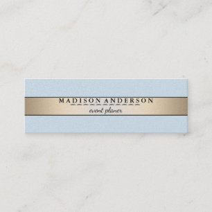 Moderne Faux Gold Foil striped Mini Visitekaartje