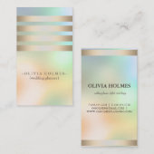 Moderne Faux Gold Foil striped Visitekaartje (Voorkant / Achterkant)