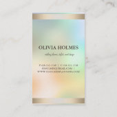 Moderne Faux Gold Foil striped Visitekaartje (Achterkant)