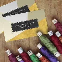 Moderne Faux Gold Folie geometrische vormen Visitekaartje