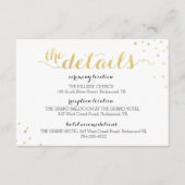 Moderne Faux Gold Folie Glamour Informatie Kaart (Voorkant)