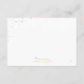 Moderne Faux Gold Folie Glamour Informatie Kaart (Achterkant)