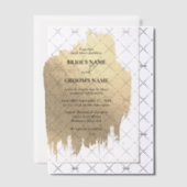 Moderne Faux Gold Folie Wedding Overlay Wedding Vellum Uitnodigingen (Offset (Uitnodiging))