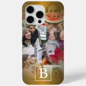 Moderne Faux Gold Fotocollage & Monogram Case-Mate iPhone Case (Achterkant)