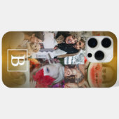 Moderne Faux Gold Fotocollage & Monogram Case-Mate iPhone Case (Achterkant (horizontaal))