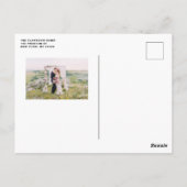 Moderne Faux Gold Geometric Lijst Weddenschap Hart Briefkaart (Achterkant)