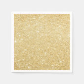 Moderne Faux Gold Glitter Chic Papieren servetten (Voorkant)