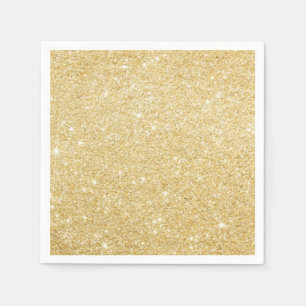 Moderne Faux Gold Glitter Chic Papieren servetten