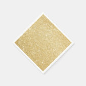 Moderne Faux Gold Glitter Chic Papieren servetten (Hoek)