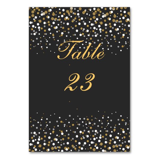 Moderne faux gold glitter confetti illustratie kaart (Voorkant)