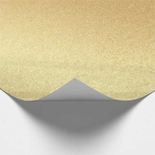 Moderne Faux Gold Glitter Gouden Elegant Glanzend Cadeaupapier (Hoek)