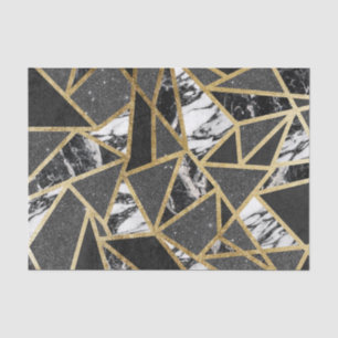 Moderne Faux Gold Glitter Marble Geometric Triangl Tissuepapier