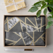 Moderne Faux Gold Glitter Marble Geometric Triangl Tissuepapier (Geschenk)