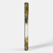 Moderne Faux Gold Glitter Marble Monogram Case-Mate iPhone Case (Achterkant / Rechts)