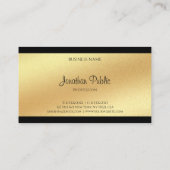 Moderne Faux Gold Hand Script Tekst Cool Kalligraf Visitekaartje (Achterkant)