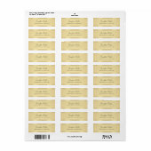Moderne Faux Gold Handwrited Script Sjabloon Etiket (Full Sheet)