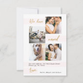 Moderne Faux Gold Kaart Blush Verander van adres F (Voorkant)