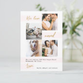 Moderne Faux Gold Kaart Blush Verander van adres F (Staand voorkant)