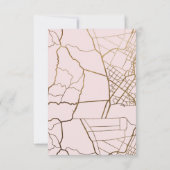 Moderne Faux Gold Kaart Blush Verander van adres F (Achterkant)