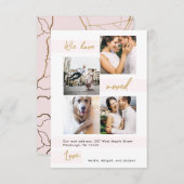 Moderne Faux Gold Kaart Blush Verander van adres F (Voorkant / Achterkant)