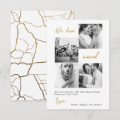 Moderne Faux Gold Kaart Verandering van adres Foto (Voorkant / Achterkant)