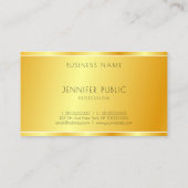 Moderne Faux Gold Professional Elegant Sjabloon Visitekaartje (Achterkant)