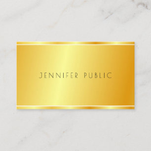 Moderne Faux Gold Professional Elegant Sjabloon Visitekaartje
