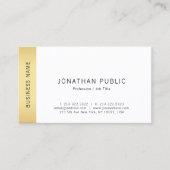 Moderne Faux Gold Simple Sjabloon Professional Visitekaartje (Voorkant)