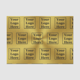 Moderne Faux Gold Sjabloon Uw Logo hier Tissuepapier