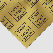 Moderne Faux Gold Sjabloon Uw Logo hier Tissuepapier (Detail)