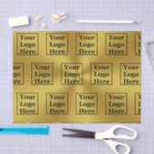 Moderne Faux Gold Sjabloon Uw Logo hier Tissuepapier (Craft)