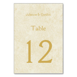 Moderne Faux Gold Sparkles op Ivory Table Kaarten