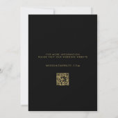 Moderne Faux Gold Typografie QR Code Foto Save The Date (Achterkant)