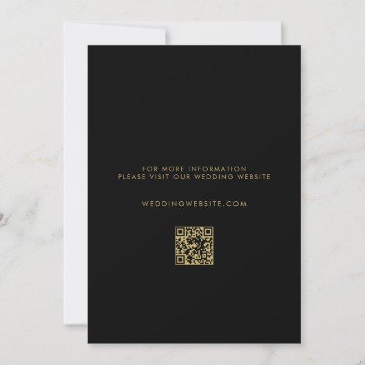 Moderne Faux Gold Typografie QR Code Foto Save The Date (Achterkant)