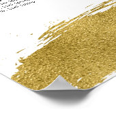 Moderne faux Gold Wedding Seding Chart Sign Poster (Hoek)