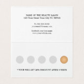 Moderne Faux Gold White Stripes Hair Loyalty Kaart Visitekaartje (Binnenkant ongevouwen)