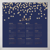 Moderne Faux  Gouden Diamanten 2018 Agenda Poster (Voorkant)