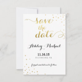 Moderne Faux Gouden Folie Glamour Save De Datum The Date