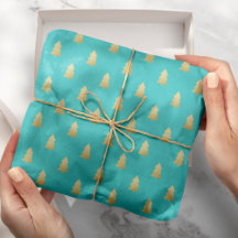Moderne Faux Gouden Folie Kerstbomen Vette kleur