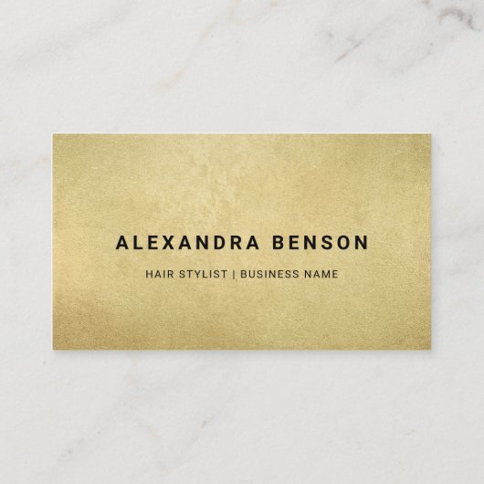 Moderne Faux Gouden Folie QR Code Visitekaartje (Achterkant)