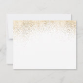 Moderne faux gouden glitter gepersonaliseerde brie notitiekaartje (Achterkant)
