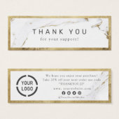 Moderne faux gouden luxe business bedankt mini visitekaartjes (Voorkant /achterkant)