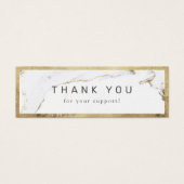 Moderne faux gouden luxe business bedankt mini visitekaartjes (Voorkant)