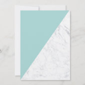 Moderne faux goudtipografie marmer blauwgroen Swee Kaart (Achterkant)