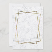 Moderne faux goudtipografie marmer Sweet 16 Kaart (Achterkant)